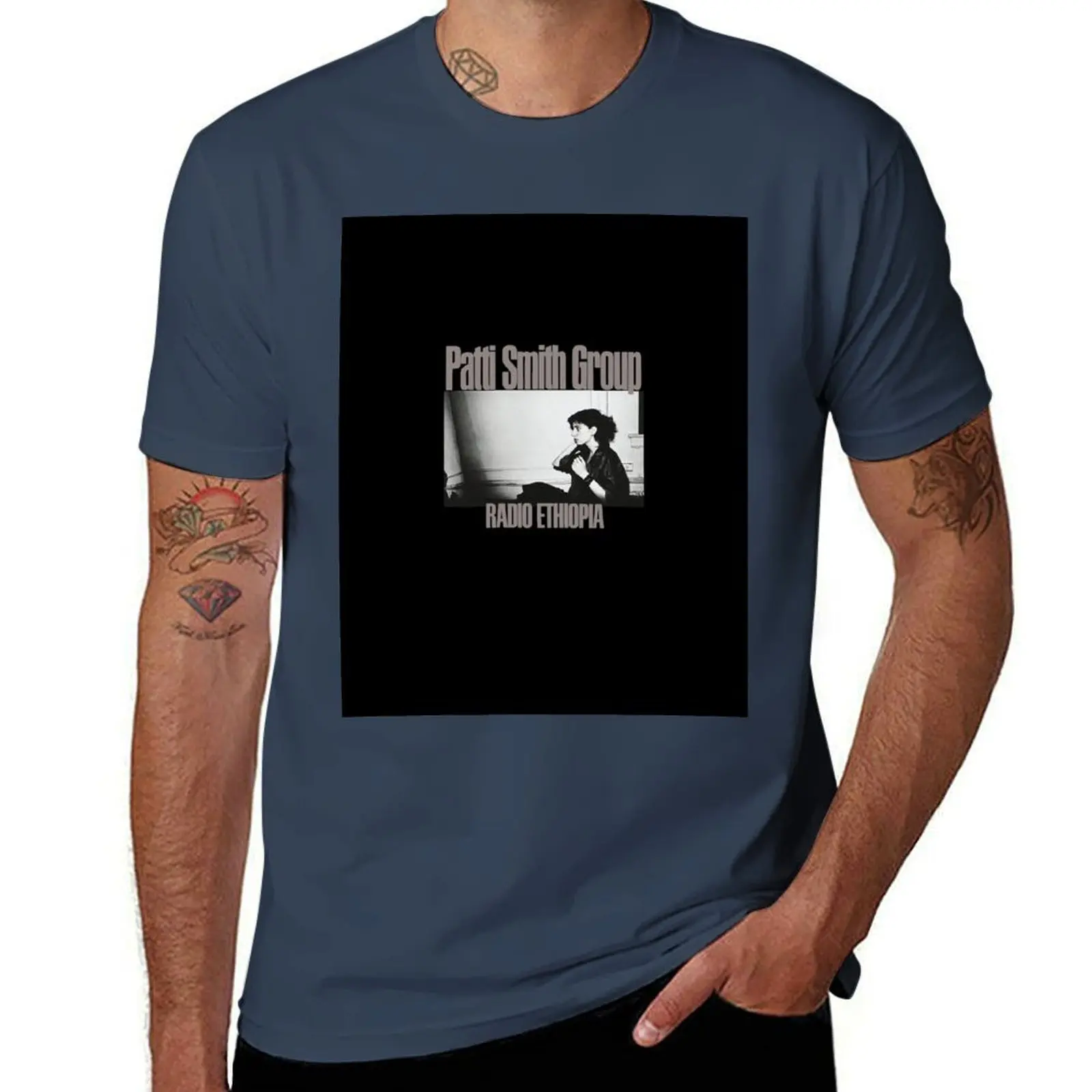 

Vintage Photography Patti Smith Radio Ethiopia Awesome T-Shirt man t shirt heavy cotton t shirts for man cotton soft T-Shirt
