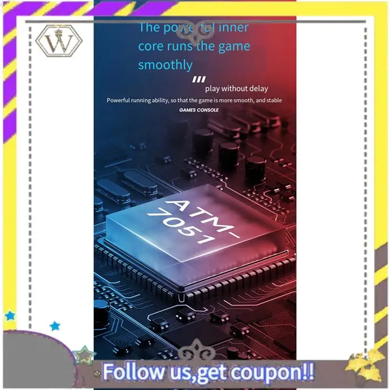 New X52 Handheld Game Console HD 5.1 Inch Portable Retro Game Console Built-In Retro Classic Games Audio Video Player Easy To Us