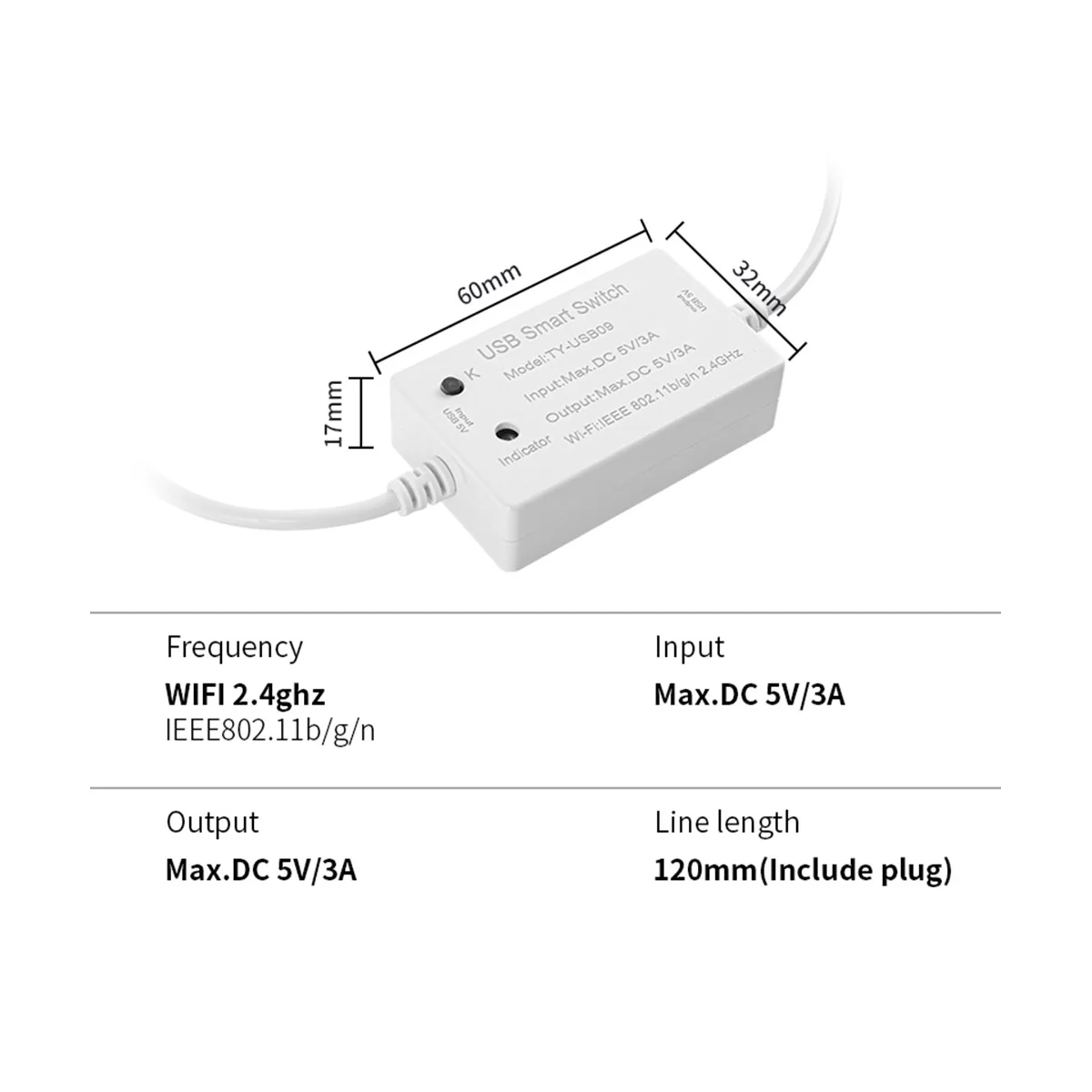 Tuya USB Smart Switch Controller WIFI Timer interruttore universale Smart Life per elettrodomestici USB per Alexa Google Home