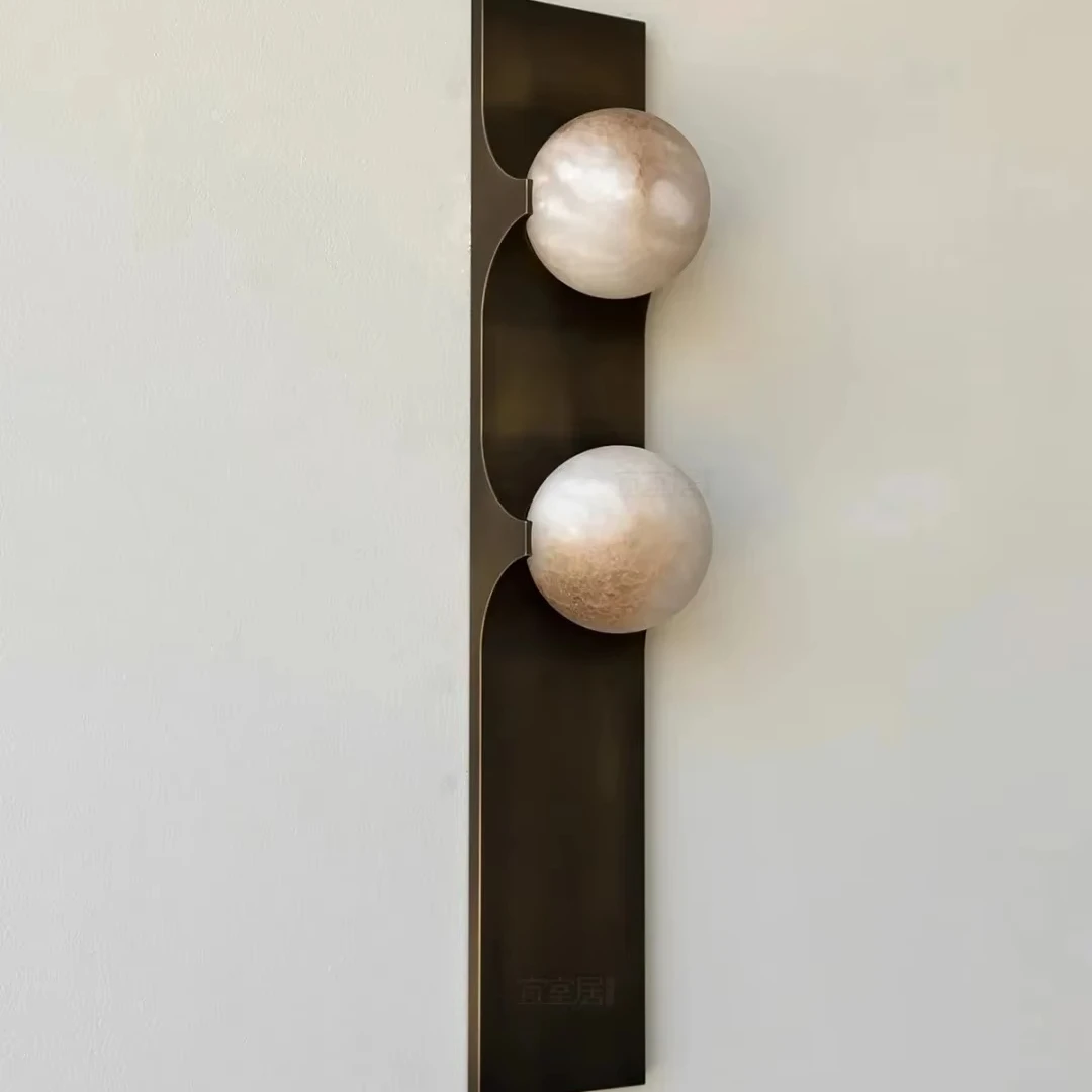 

Postmodern Fashion Marble Living Room Background Wall Lamp Bedroom Bedside Model Room Corridor Wall Lamp