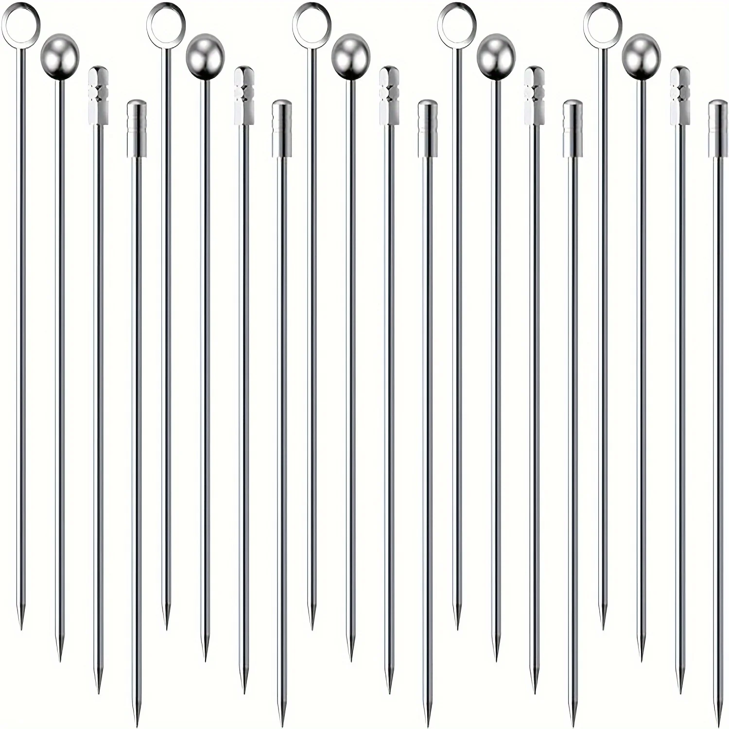

20 pieces/pack New cocktail forks Stainless steel martini forks Reusable metal cocktail skewers for olives and appetizers