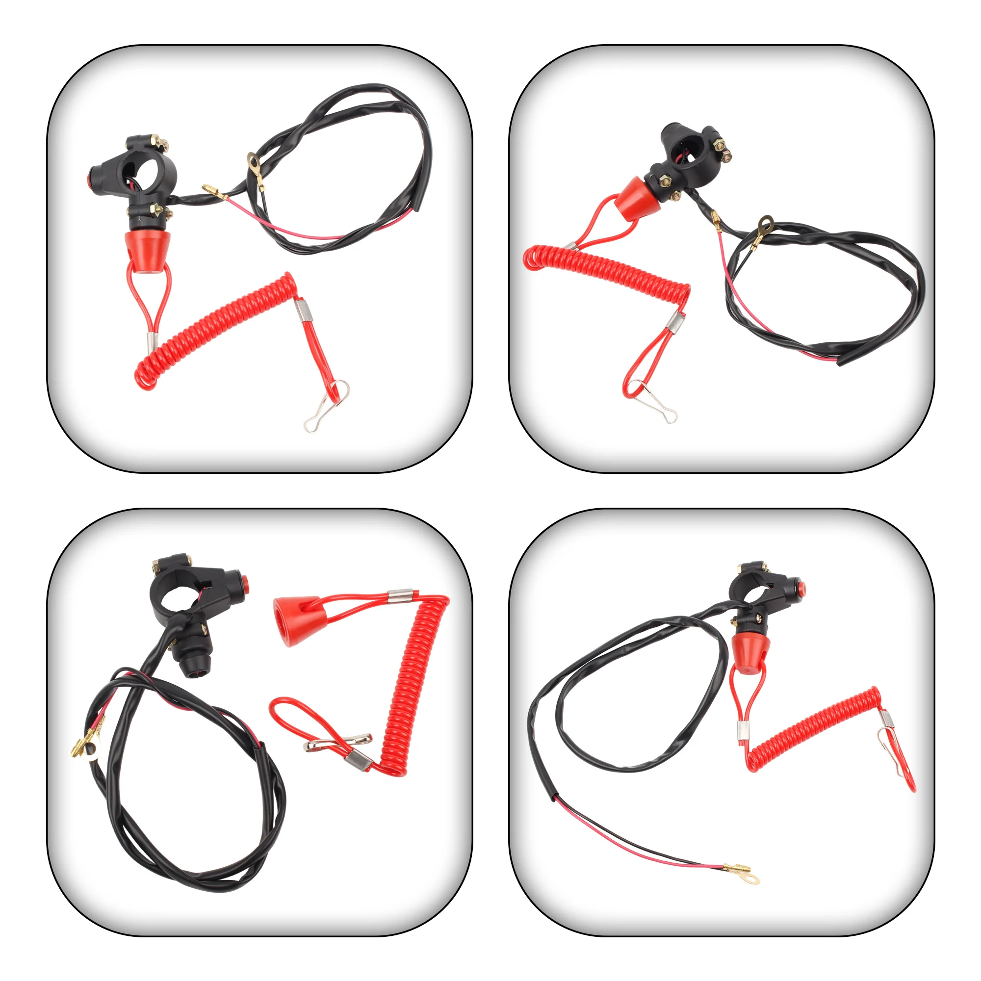 Universal Motorcycle Tether Lanyard Emergency Kill Stop Engine Switch Push Button For Yamaha Honda Suzuki Marine ATV Quad Yacht