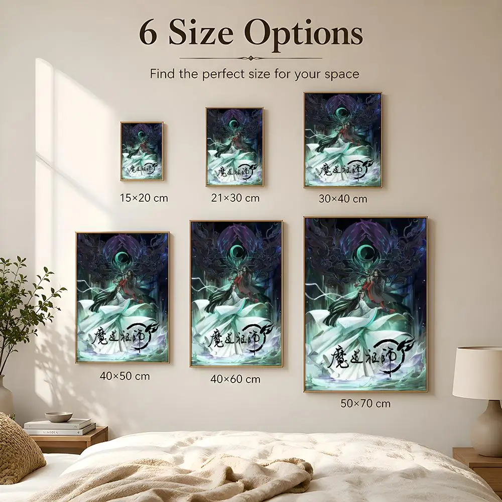 Anime Mo Dao Zu Shi Poster Peel And Stick Matte PVC Self Adhesive Removable Waterproof Frameless Bedroom Living Room Decor