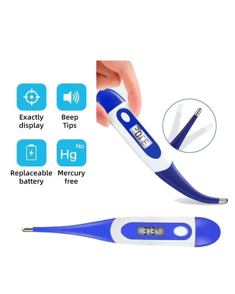 Thermometer for Adults, Digital Oral Thermometer for Fever, Basal Thermometer with 15 Seconds Fast Reading