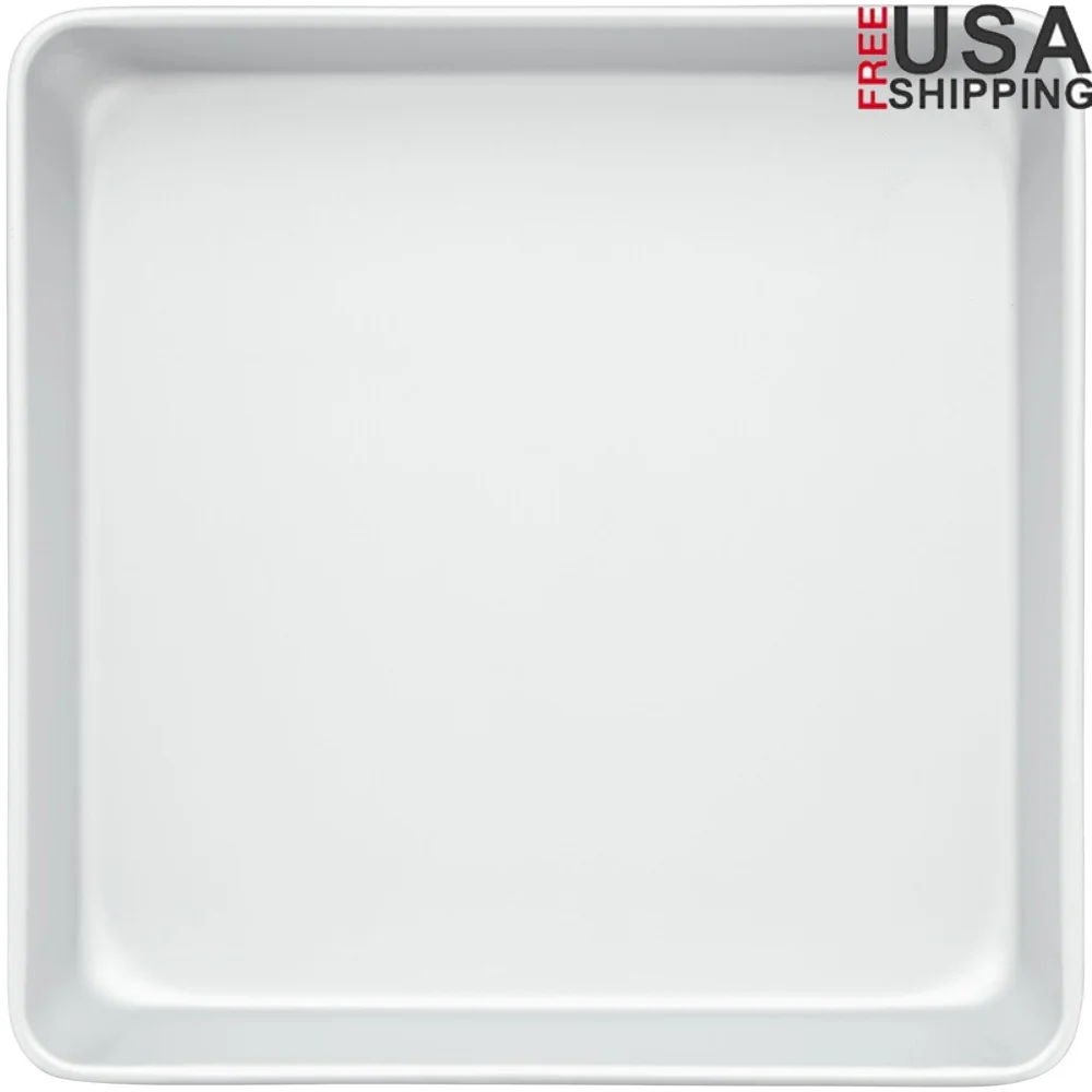 Sartén cuadrada de aluminio para pasteles y Brownie, utensilios antiadherentes para hornear de 10 pulgadas, sartenes de rendimiento, calefacción uniforme, cocina esencial duradera para hornear