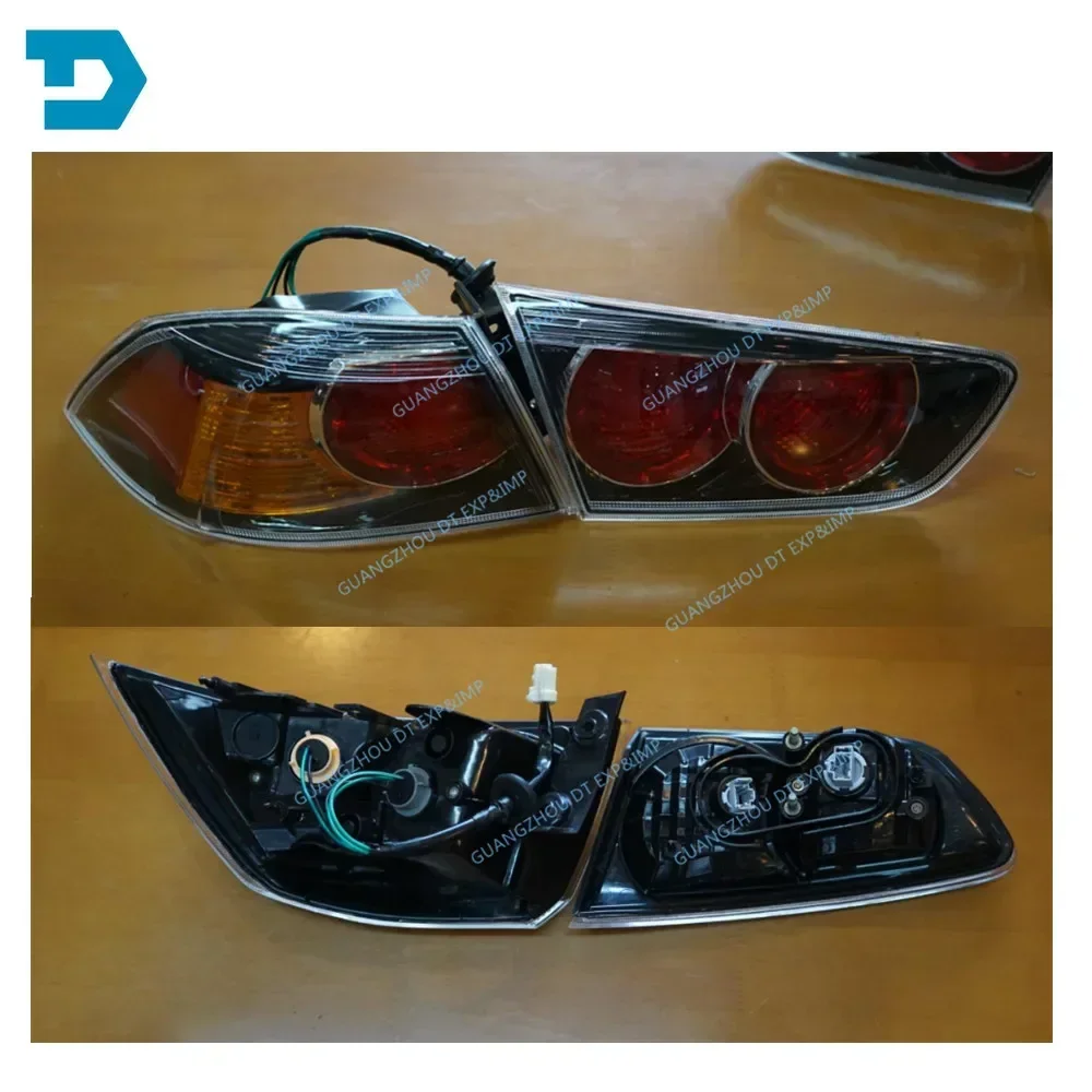 1 szt. zewnętrzna czarna lampa tylna do Lancer CX CY CZ 8330A107 2007-2017 Tylne światła tylne do EVO Halogen z żarówką Światło ostrzegawcze