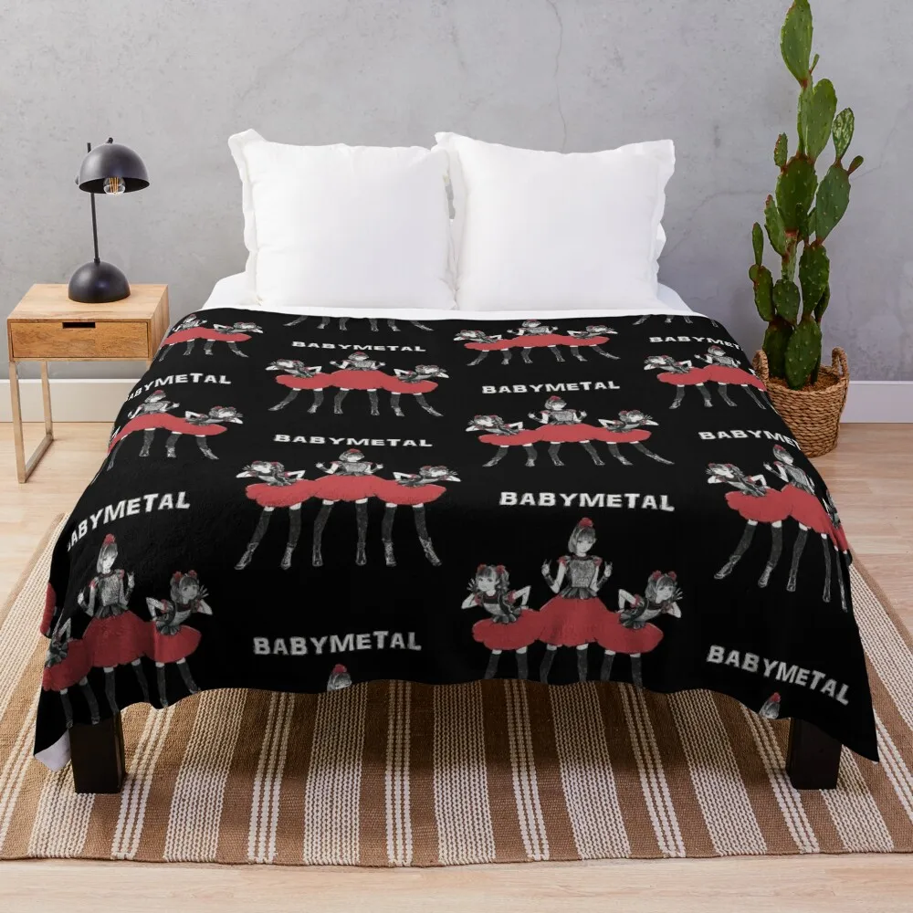 Babymetal Band Throw Blanket Heavy Nap Plaid on the sofa Blankets