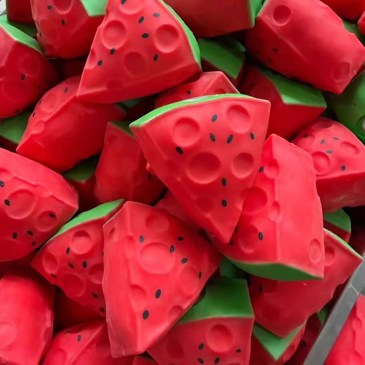 Watermelon Stress Ball Crunchy Squeeze Ball Squishy Toy Round Blocks Filled Fidget Toy ASMR Sensory Anti Stress Relief Toy - view 5