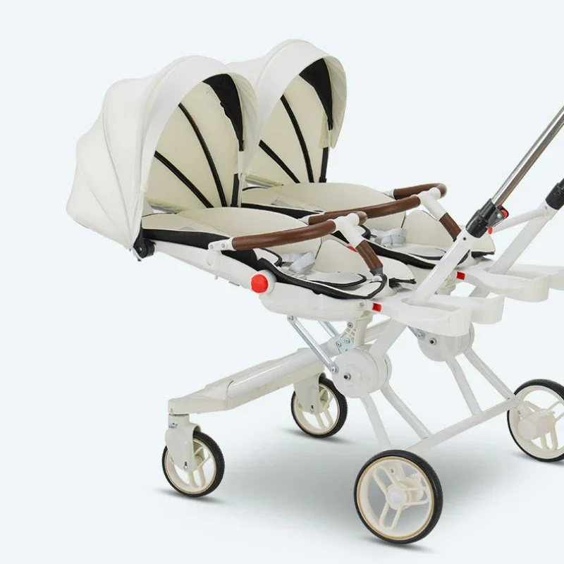 Twin Strollers Double Carro Para Bebés Gemelos Prams Portable  Infant Buggy Foldable