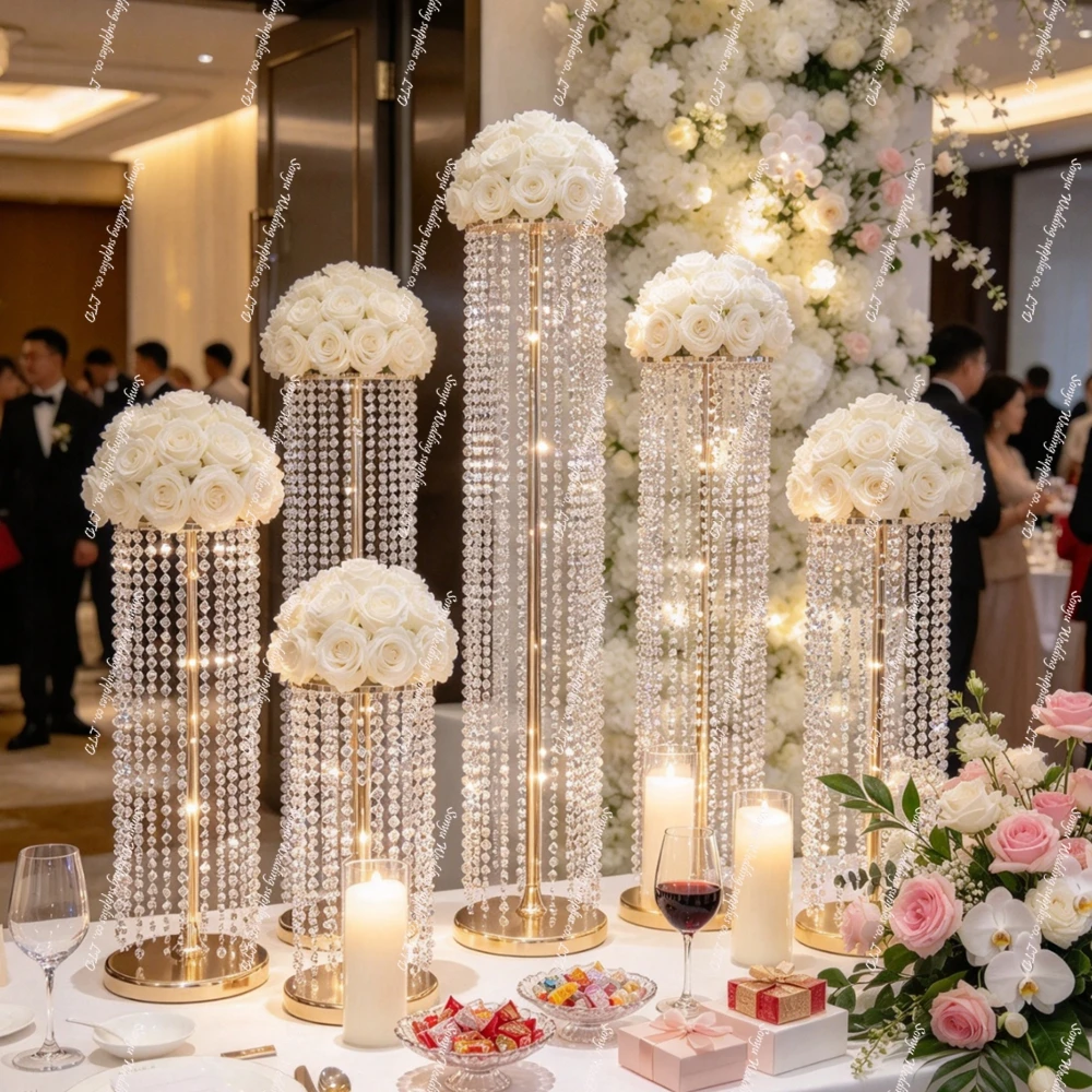 20pcs/5pcs)85/110cm) Latest acrylic Crystal Tree Centerpiece Flower Stand for Wedding Decoration