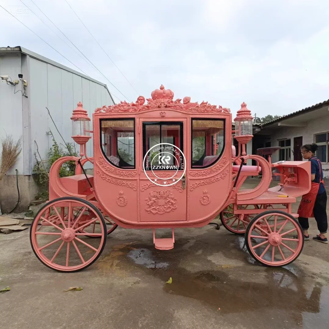 Customized Elegant Vintage Royal Horse Carriage Elegant Wedding Horse Drawn Carriage for Festivals