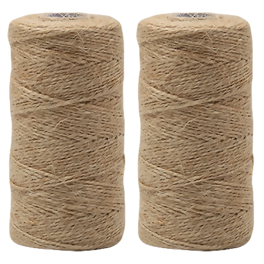 

2 Rolls Jute Rope Twine Garden Wrapping Crafting DIY Hemp Cord Decoration Manual