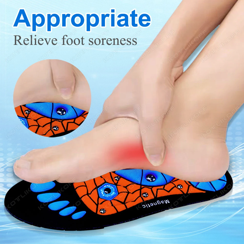 للجنسين النعال المغناطيسية تدليك القدم العلاج بالابر إيفا منصات العظام قوس دعم صحة القدم KOTLIKOFF