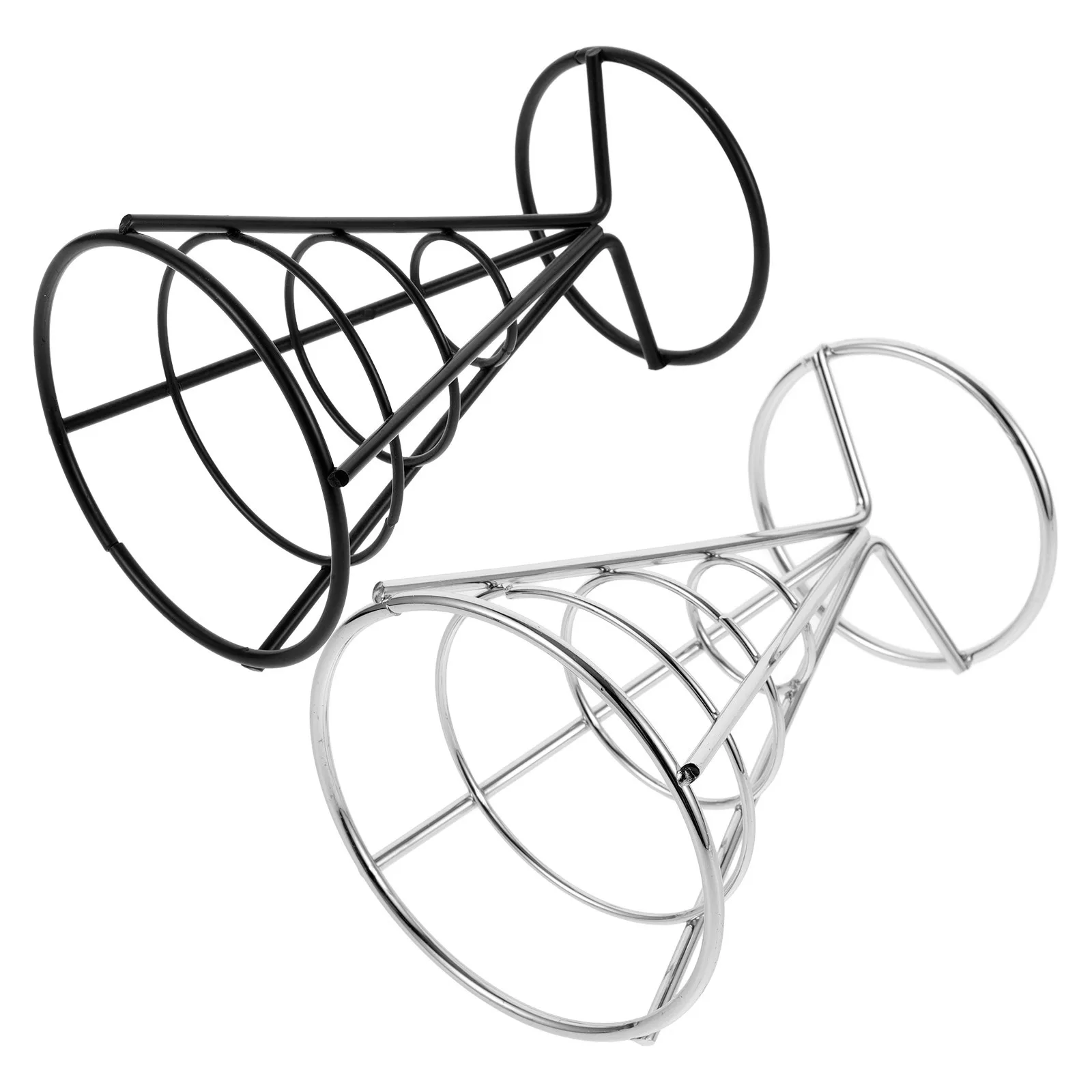 

2pcs French Fries Basket Iron Snack Basket For Restaurant Hotel Tableware Appetizer Serving Stand Multi-Use Kitchen Tool