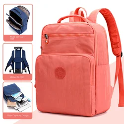 Fashion and Minimalist Women's Backpack Waterproof Nylon Cloth Large Capacity Outdoor Travel Bag Unisex Leisure Student backpack