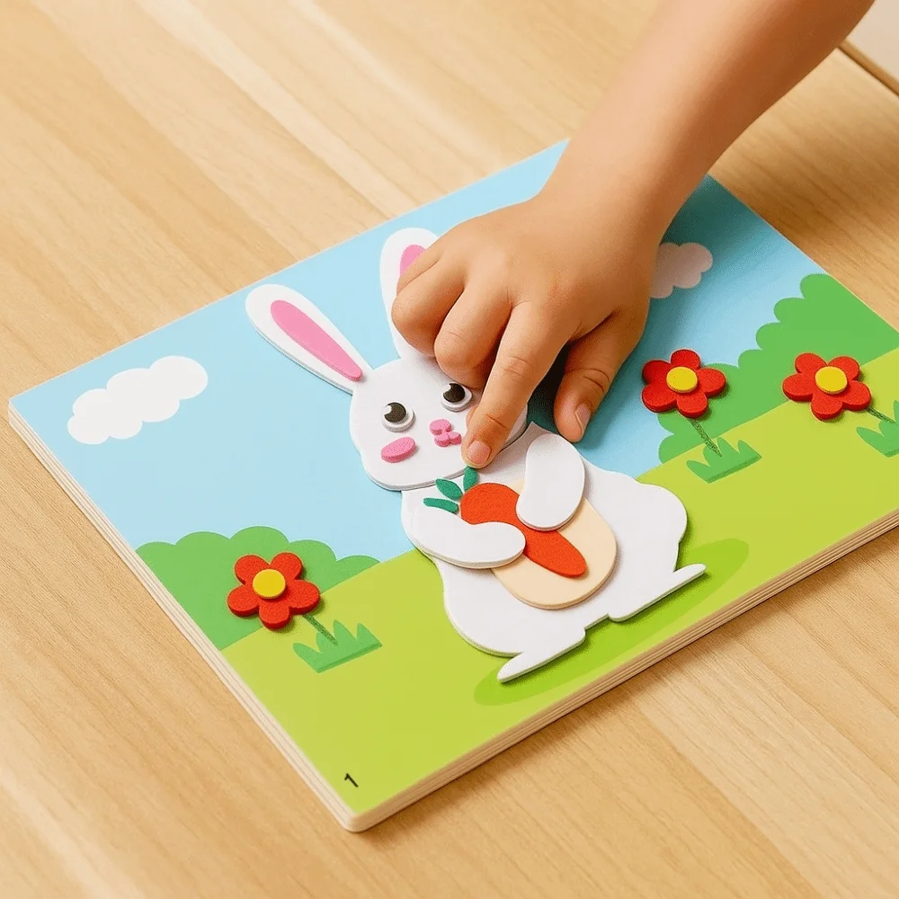 EVA การ์ตูน 3D DIY สติกเกอร์ของเล่นสามมิติปริศนามอนเตสซอรี่ศิลปะหัตถกรรมของเล่นการศึกษาทำวัสดุ