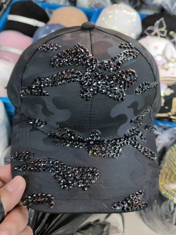 Neue Entenmütze für Herren und Damen, Frühling und Herbst, Outdoor-Freizeitmütze mit Diamanten, koreanische Version, Baseballkappe mit Schirm – Detail 8