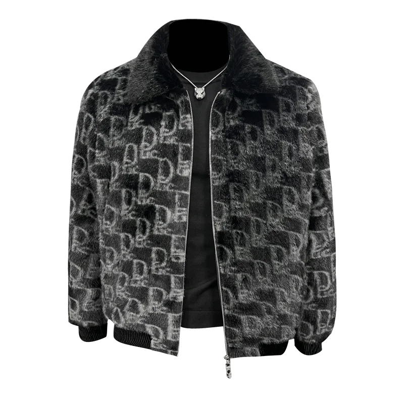 

Мужская утепленная куртка из меха 2025 года, зимняя, модная, трендовая, высококачественная, из кожи и меха, на молнии, длинная, с интегрированными элементами.