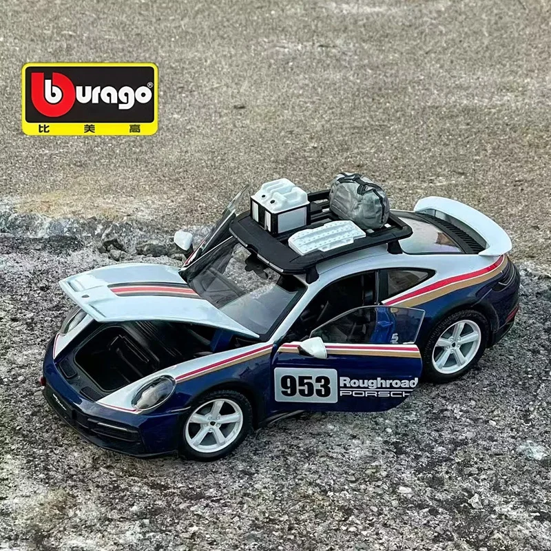 

Bburago 1:24 Porsche 911 Rally Alloy Sports Car Model Diecast Metal Toy Modified Track Racing Vehicles Car Model Childrens Gifts
