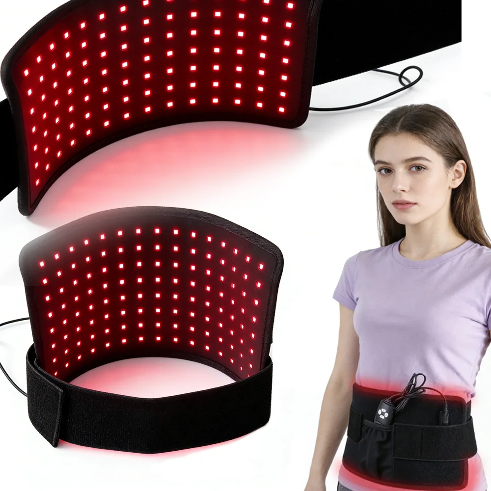 120pcs LED Red Light 660nm 850nm Belt Red Light Waist Belt Knee Joint Waist Belly Abdomen Pad Phototherapy Waist Belt Home Body