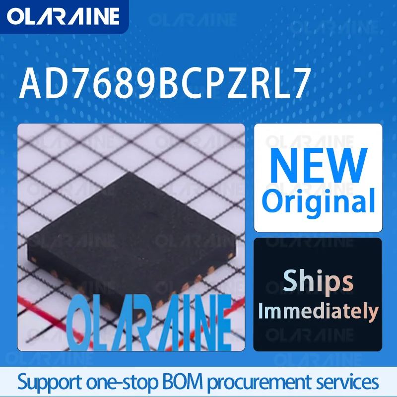 

1/5/10Pcs AD7689BCPZRL7 LFCSP-20 original ic chip Analog-to-digital converters-ADCs RoHS 8 Channel 3-Wire, QSPI, SPI 250 kS/s
