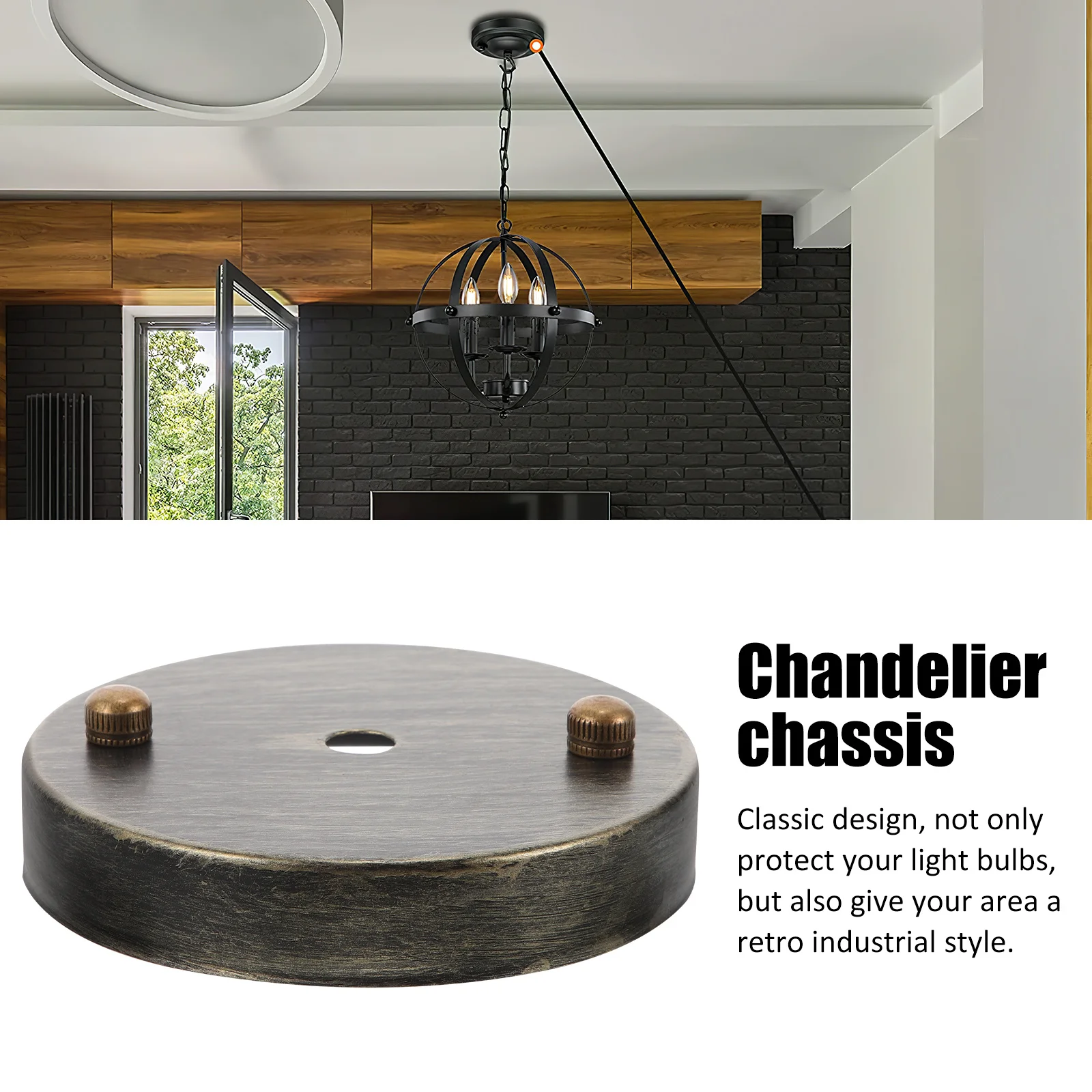 鉄製天井プレートランプキャノピーヴィンテージインダストリアルスタイル照明器具取り付けプレートペンダントライト用ホーム廊下レストラン