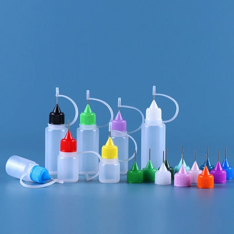 10PCS 3ml-120ml Kunststoff Squeezable Nadel Flaschen Auge Flüssigkeit Dropper Probe Drop Dosen Kleber Tinte Applikator nachfüllbare Behälter