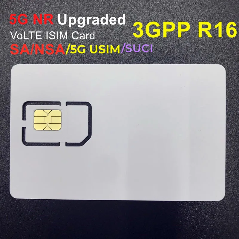 

OYEITIMES Programable Blank 5G NR ISIM Cards Writable Blank 5G USIM Card With 5G EF UST File for 5G SA/NSA/SUCI/VoLTE 3GPP R16