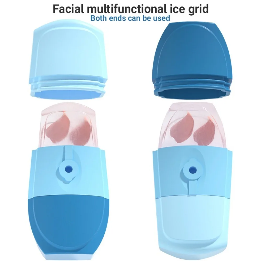 New Reusable Face Ice Cube Mold Skincare Tool Silicone Face Ice Cream Facial Cryotherapy Reusable Massager Roller Face