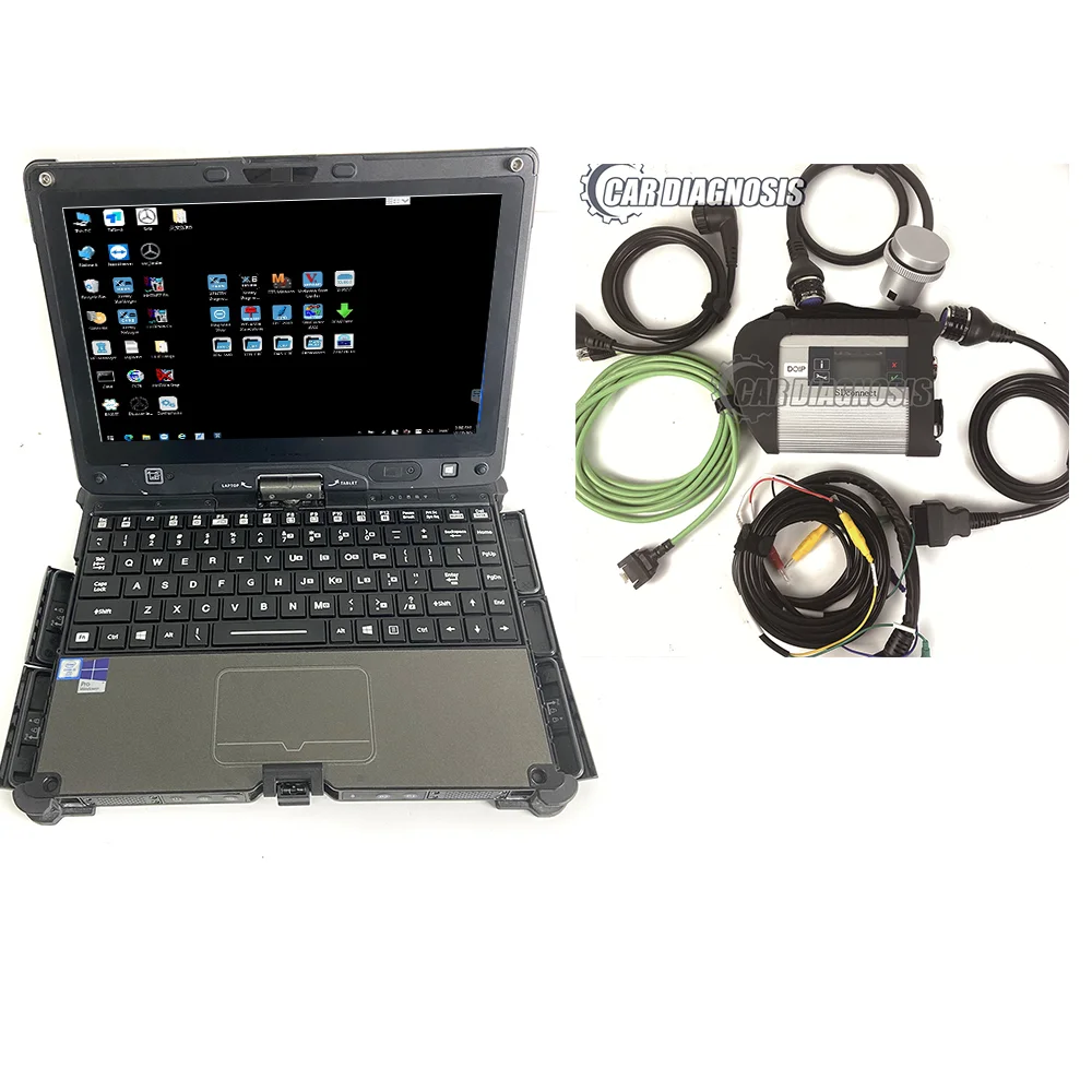 Star c4 odb2 scanner MB Star C4 multiplexeur sd connecter xentry DAS HHT WIN logiciel SSD wifi mb star outil de diagnostic + getac v110