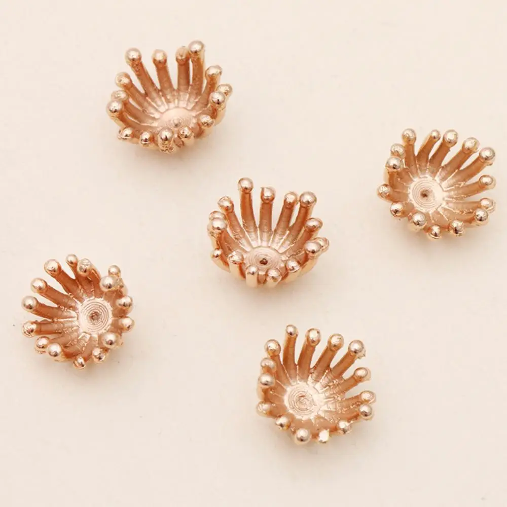 REGELIN 50 sztuk/partia 11mm Torus kwiat Spacer filigran biżuteria Spacer kwiaty Charms luźne koralik zaślepki dla DIY ocena biżuteria — zdjęcie 4