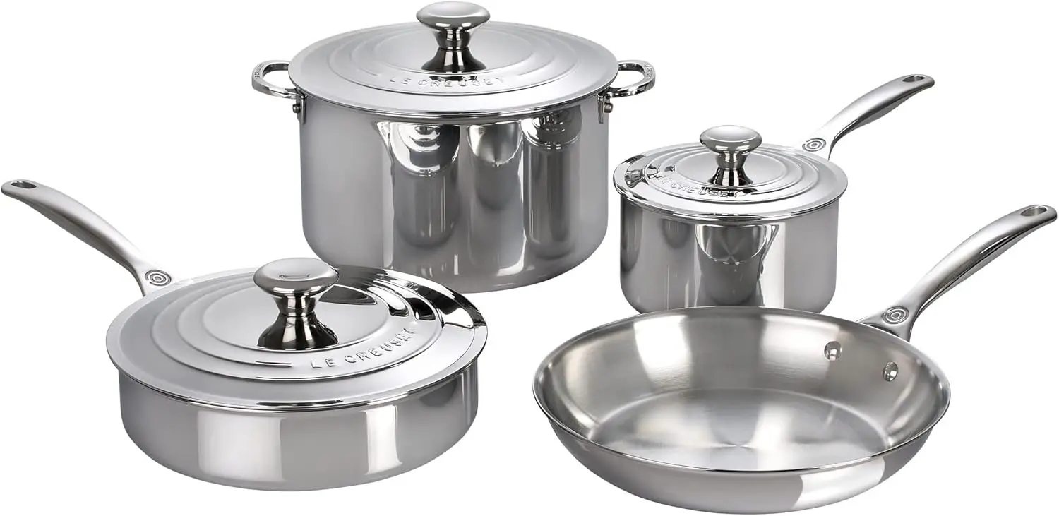 Le Creuset Tri-Ply Stainless Steel 7 pc. Cookware Set