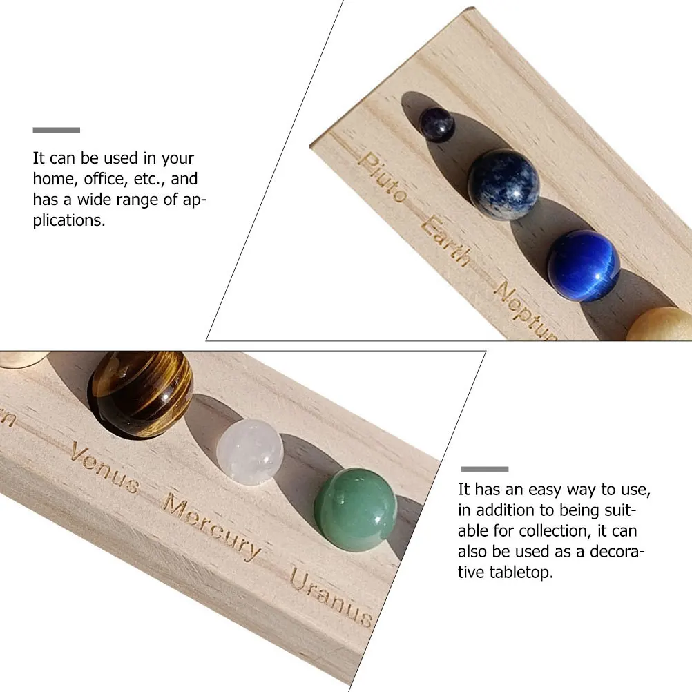 

1Set Decorative Planet Ornament Exquisite Crystal Sphere Delicate Marble Desktop Planet Decor Home Supply Home Decor