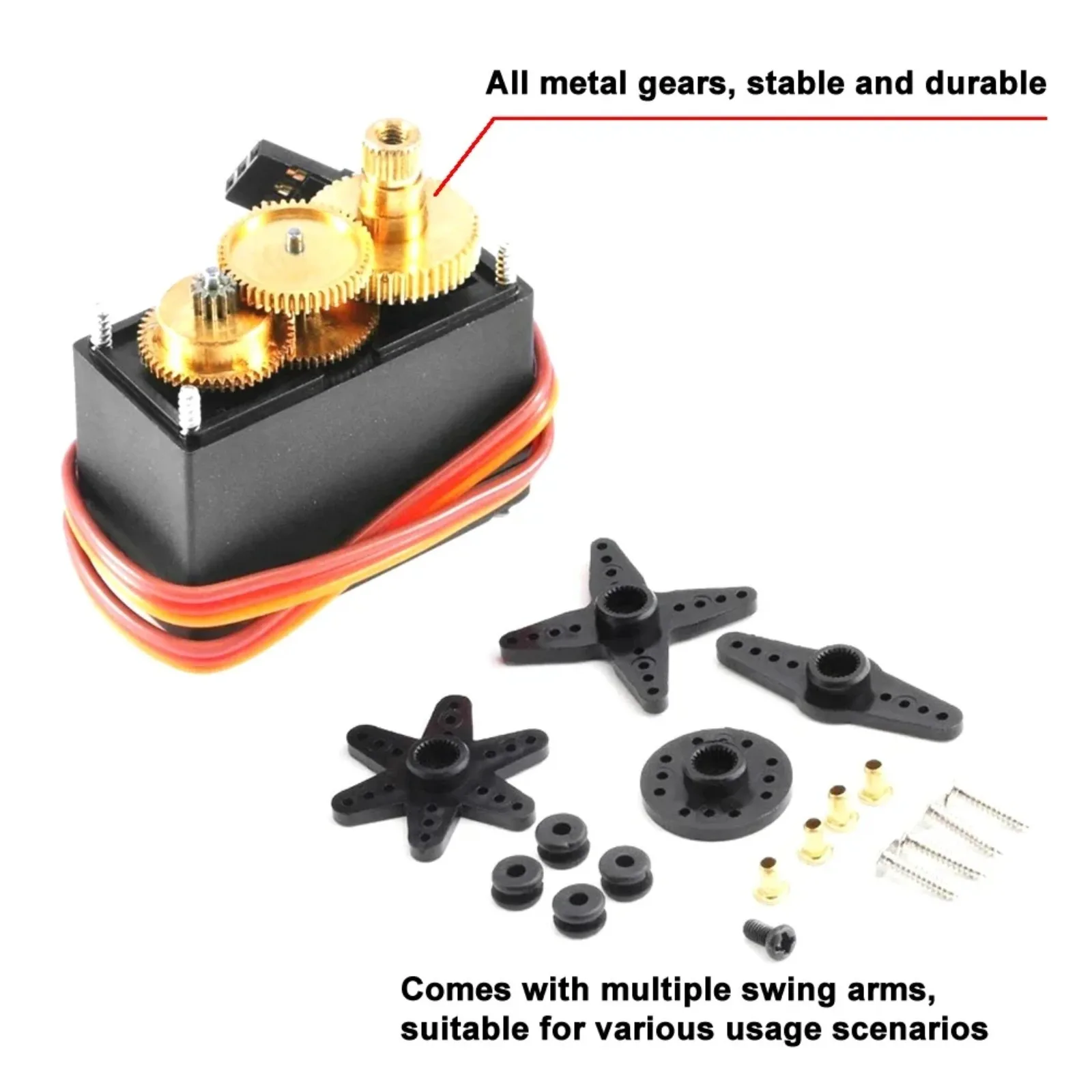 13 kg Drehmoment Metallgetriebe Digital Servo 4,8–6,0 V Hochgeschwindigkeitsstabil stoßfest für 1/8 1/10 RC Auto JR Roboter Hubschrauber Boot