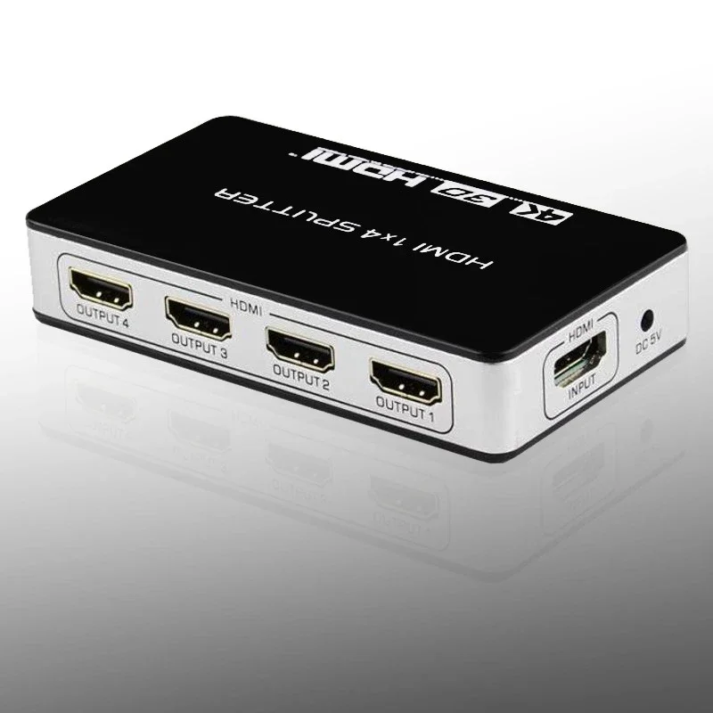 

3D 4K HDMI сплиттер Full HD 1080p HDMI 1X4 сплиттер видео дисплей конвертер для PS3 PS4 PS5 PC 4 выхода на ТВ монитор проектор