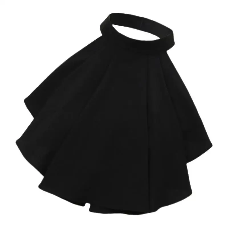 

652F Ruffled Collar Wrist Cuffs for Girls Victorian Collar Lapel Medieval Cosplay Victorian Ruffled Shawl Collar