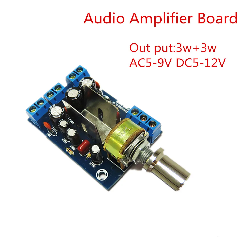 TEA2025B Audio Stereo Amplifier Module 3W+3W 2CH Audio Amplifier Board with Adjustable Potentiometer DC 5 -12V