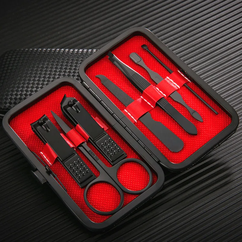 7 Stks/set Nieuwe Manicure Nagelknipper Pedicure Set Draagbare Reishygiëne Kit Roestvrijstalen Nagelsnijder Gereedschapset