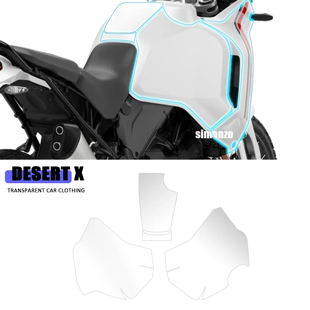 

For Ducati DESERT X DESERTX Motorcycle Full Paint Protection Film Kits Bike Accessories Transparent Stickers TPU Car Clothing