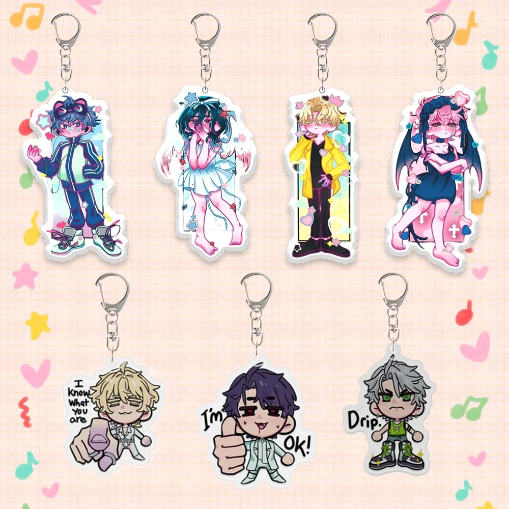 

Luka Lvan Till Mizi Hyuna Cute Q-version Peripheral Acrylic Keychain For Alienstage Backpack High-value Pendant Festival Gift