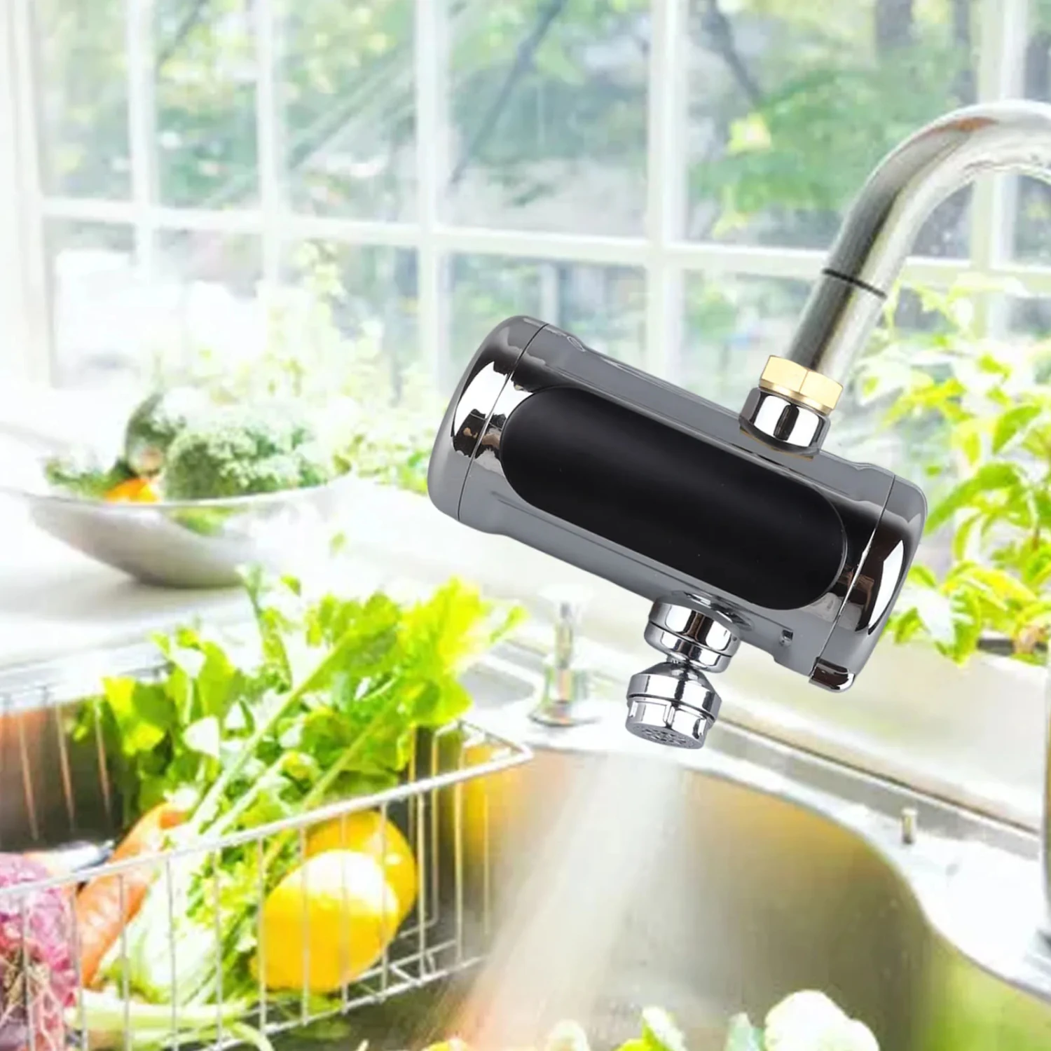 

Нагревательный кран, адаптер для мгновенного нагрева без бака, кухонный кран с мгновенным нагревом, нагреватель EU 220‐240 В