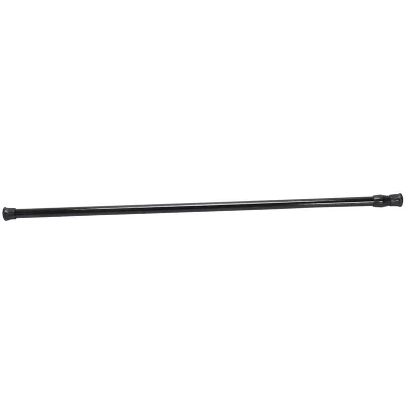 3X extensible telescópico resorte cargado red gasa tensión cortina riel poste varillas, 70-120Cm, negro