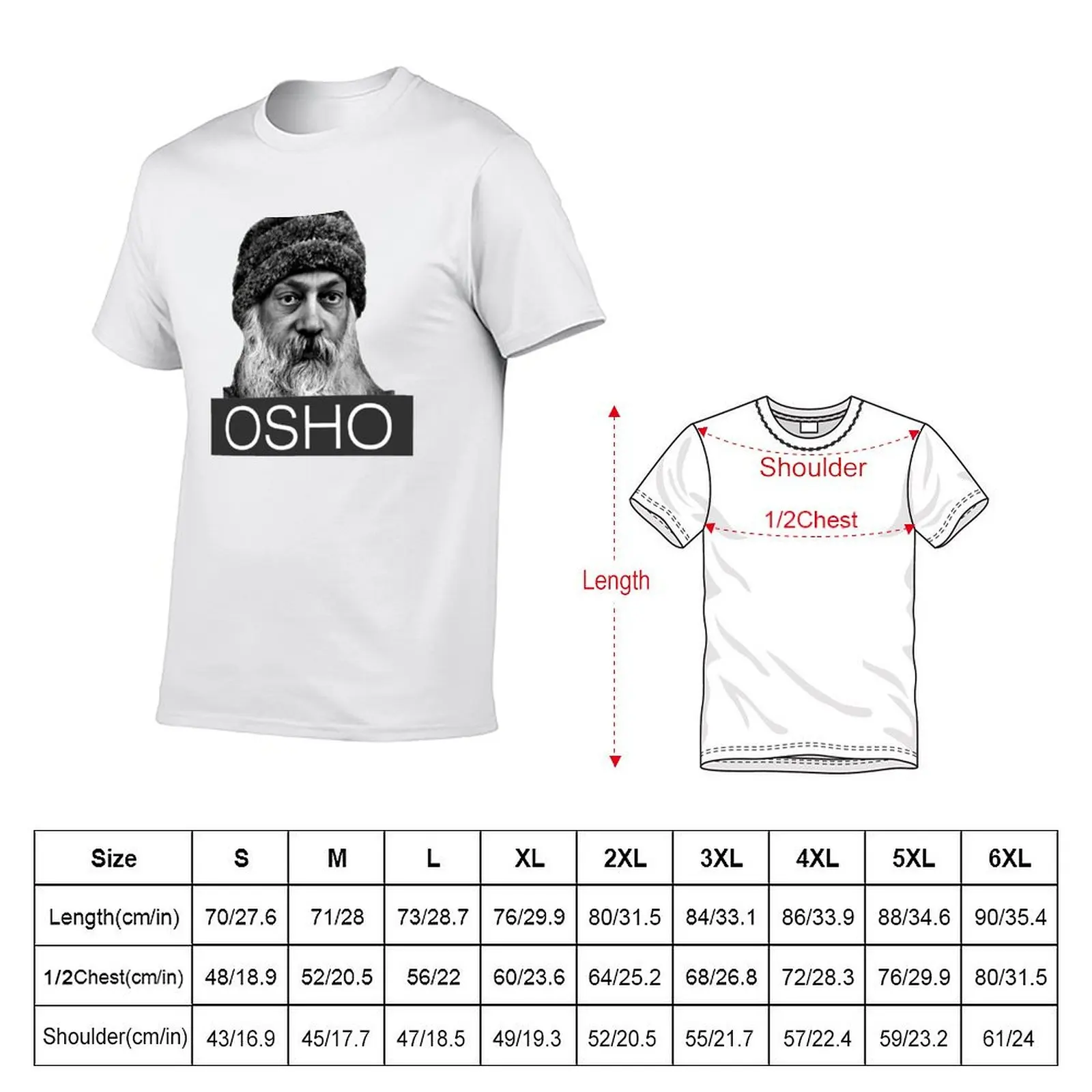 bhagwan rajneesh osho T-Shirt man t shirts cotton t shirts for man graphic funny essential t shirt T-shirt