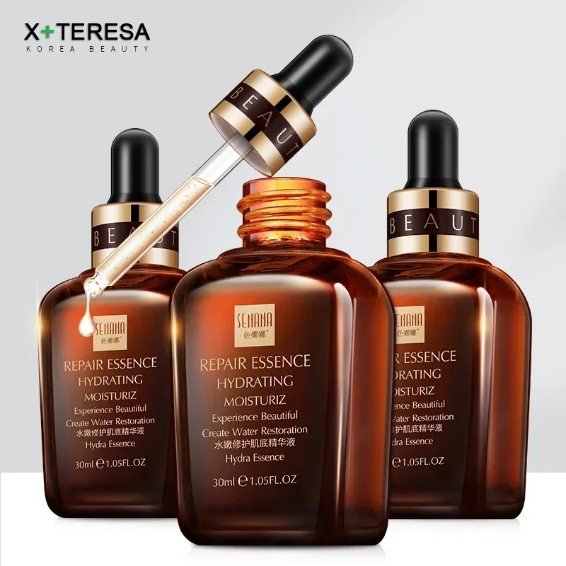 

Moisturizing Face Serum Hyaluronic Pre-Essence Firming Lifting Skin Care Korean Cosmetics Brown Bottle Maquiagem em creme
