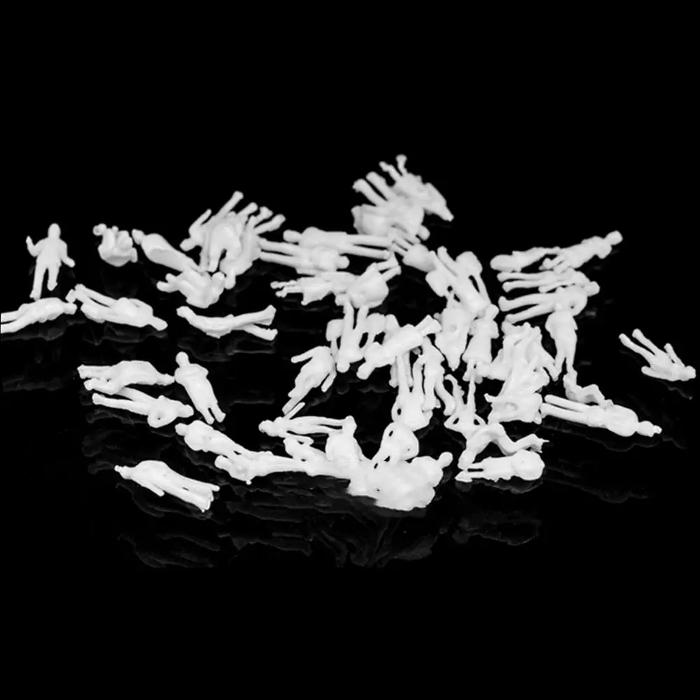 100Pcs 1:100/1:150/1:75/1:50 Schaal Mensen Cijfers Gemengde Kleur Pose Model Building Passagiers Poppenhuis Decoraties Kids Speelgoed
