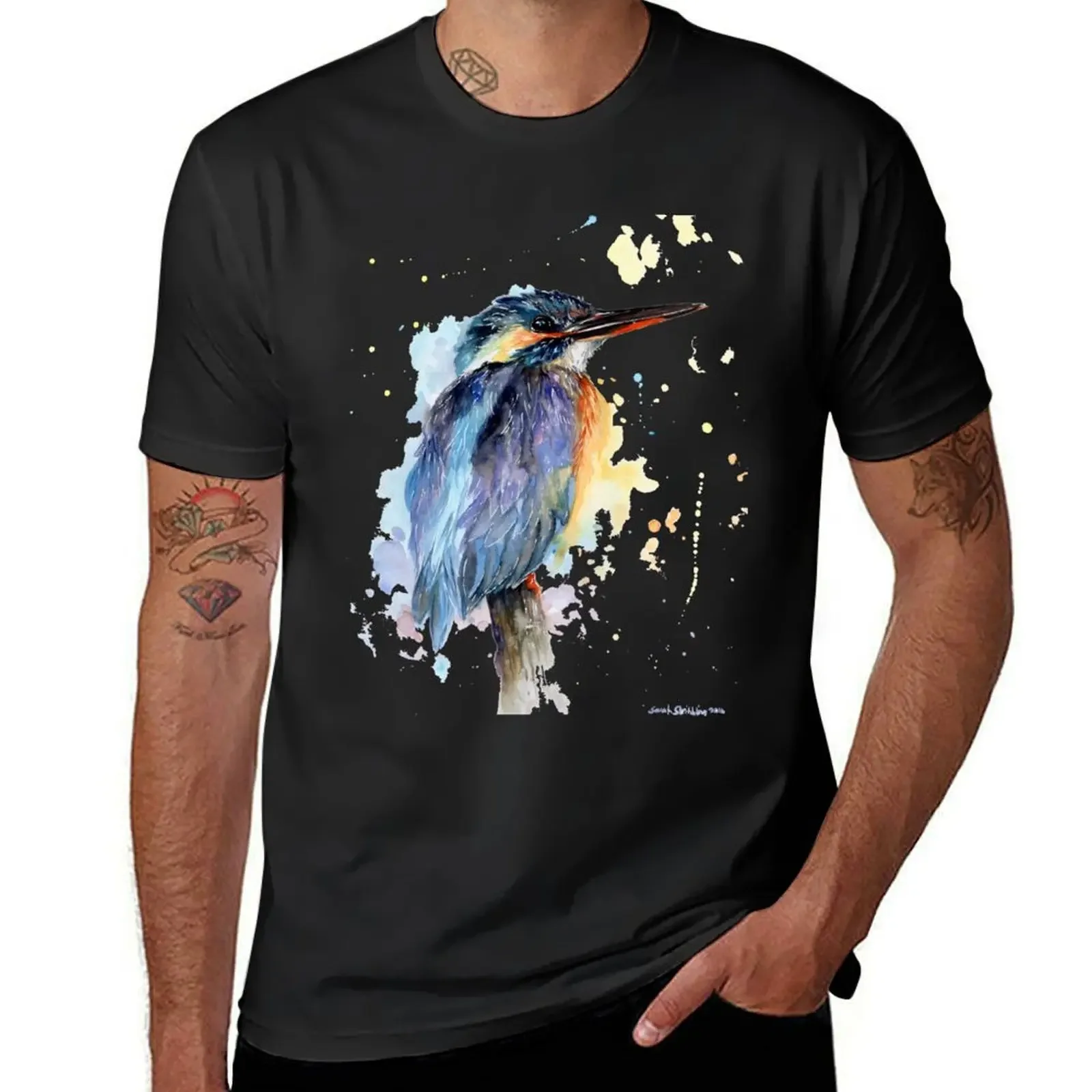 Watercolour Kingfisher T-Shirt shirts graphic tees customizeds oversizeds mens graphic t-shirts pack