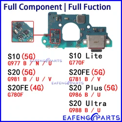 Usb Dock Charger Port for Samsung Galaxy S10 Lite S20 Fe Plus Ultra G977 G981 G986  G988 G970 G780 B N U V Charging Board Module