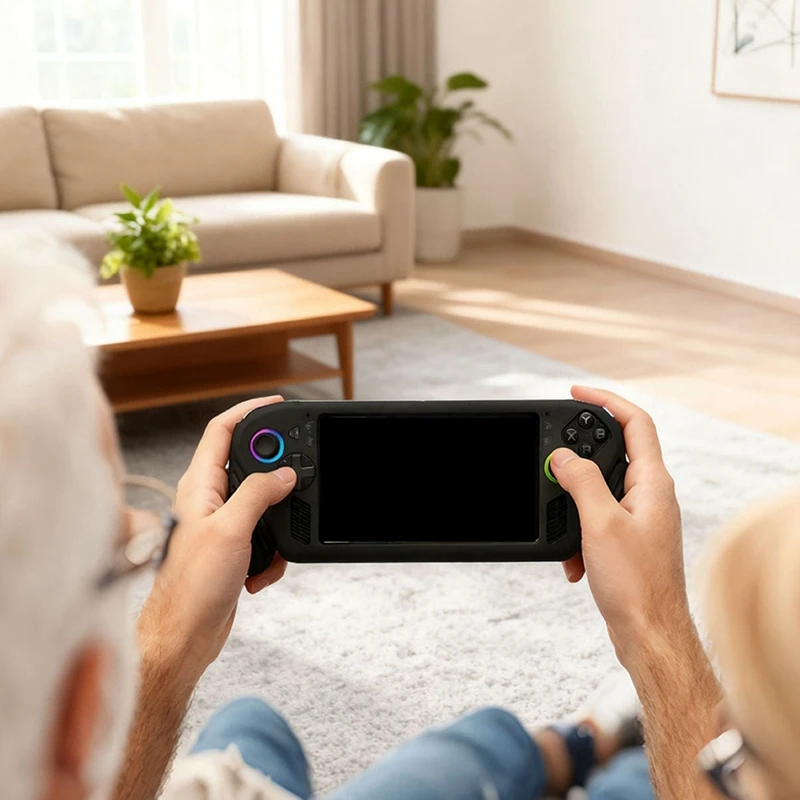 

Silicone Protective Case Fall Protection Ergonomic Handle Grip Shell Soft Cover for Ally X / Ally