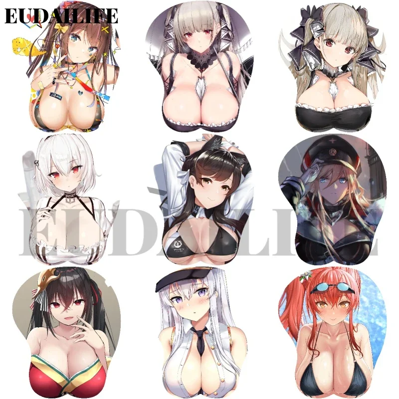 

Azur Lane 3D коврик для мыши Тайчжоу Сириус игровой подставка для запястий коврик для мыши силиконовый коврик для мыши Oppai мягкий коврик для мыши офисная работа отаку подарок