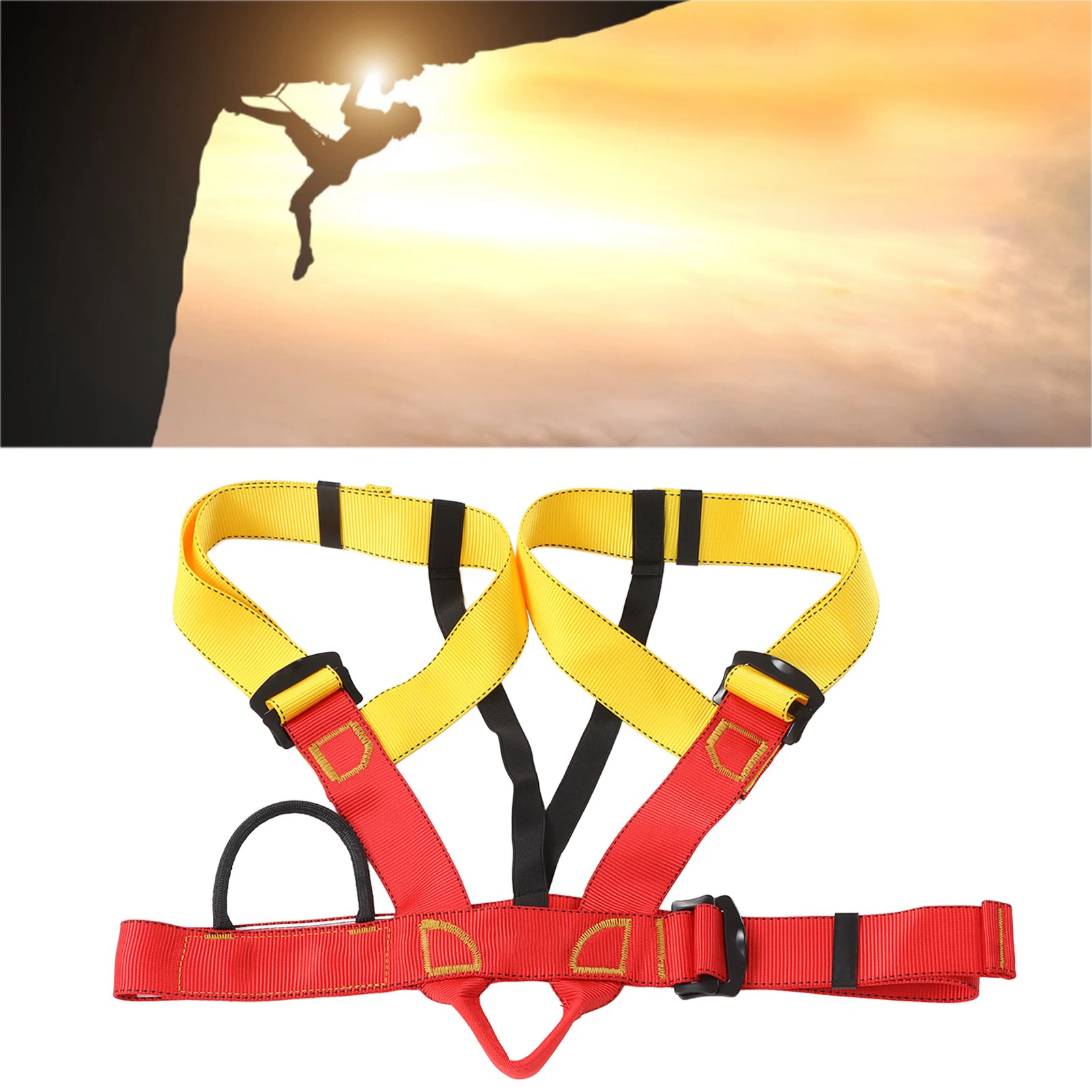 반신 안전 하네스 조절 가능 미끄럼 방지 장갑 충격 흡수 안전 로프 등반용 비상용